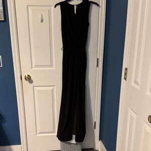 NY Collection Black Sleeveless Jumpsuit